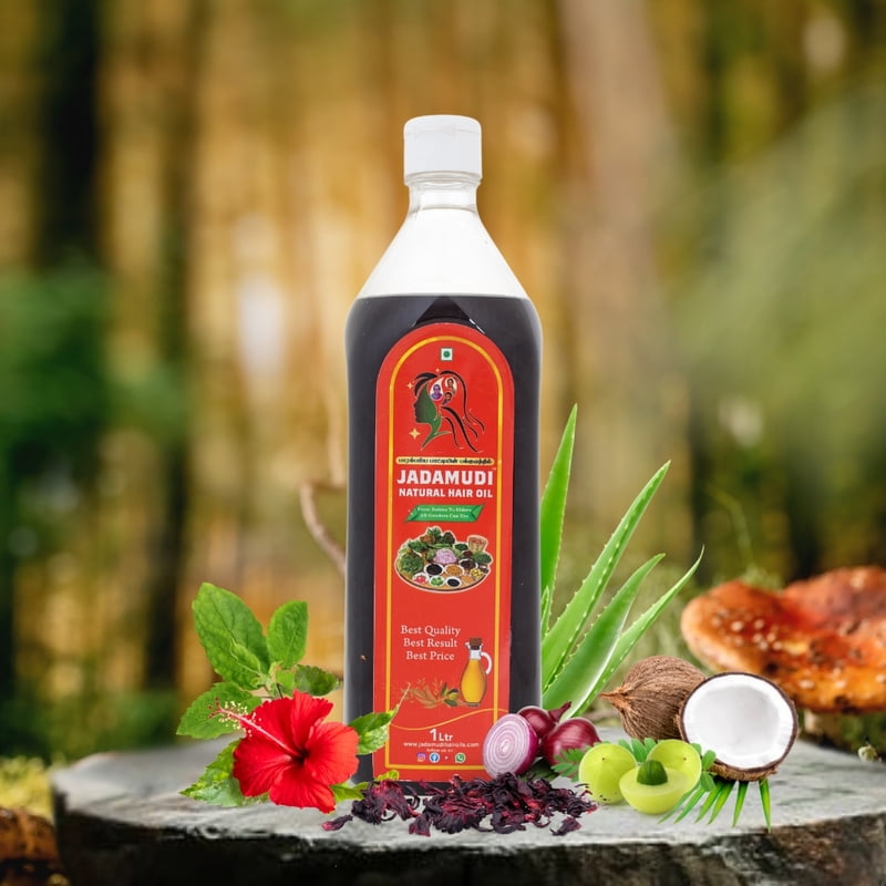 Jadamudi Natural Hair Oil (1 Lit) – Traditional Herbal Hair Growth & Care Jadamudi Natural Hair Oil (1 Lit) – Traditional Herbal Hair Growth & Care
