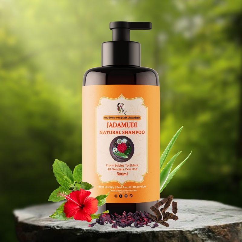 Jadamudi Best Organic Hair Shampoo – 500ml Jadamudi Best Organic Hair Shampoo – 500ml